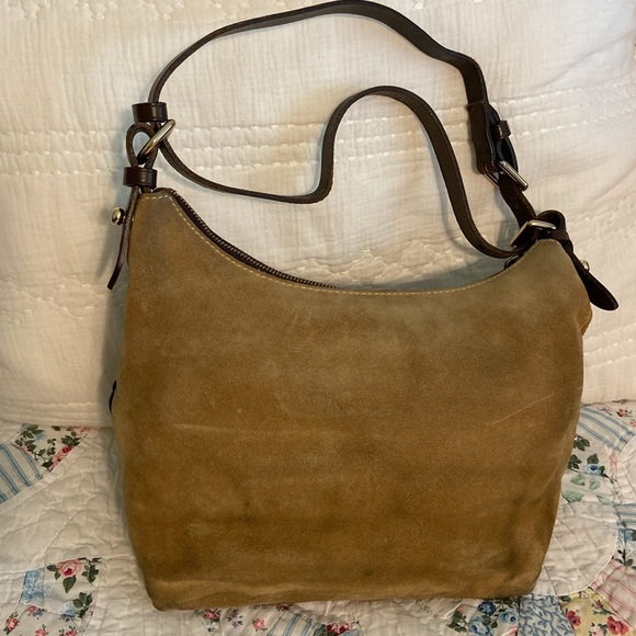 Pre-owned  Dooney and Bourke Suede Handbag Camel - Picture 2 of 8